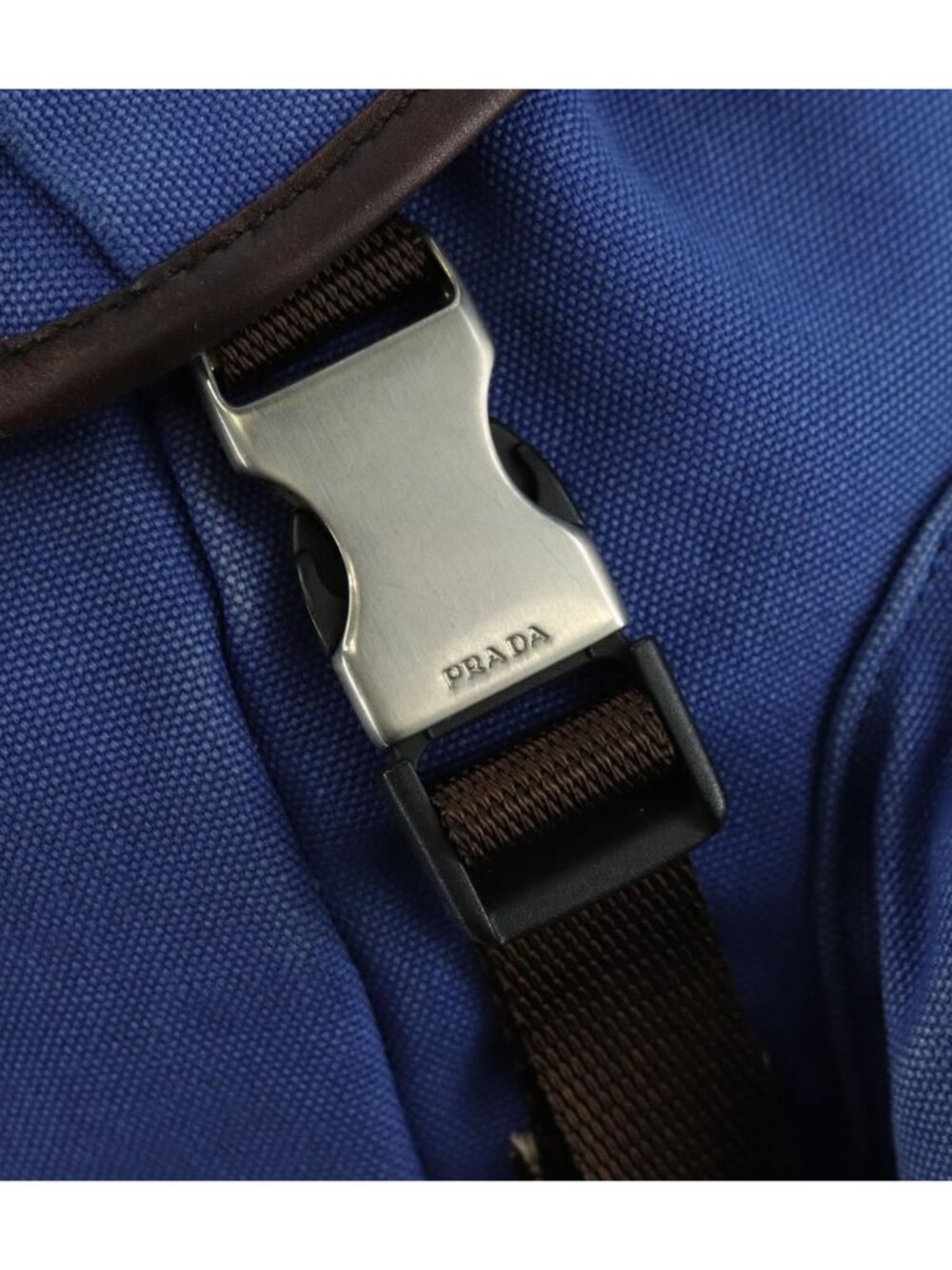 PRADA Backpack Canvas Blue Silver - Picture 14 of 16